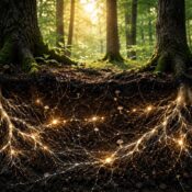 Você já ouviu falar da rede subterrânea que conecta as árvores de uma floresta?
