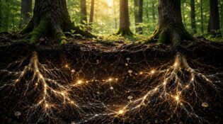 Você já ouviu falar da rede subterrânea que conecta as árvores de uma floresta?