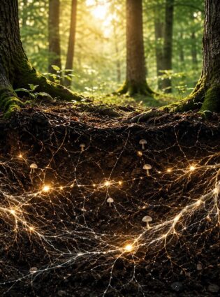 Você já ouviu falar da rede subterrânea que conecta as árvores de uma floresta?