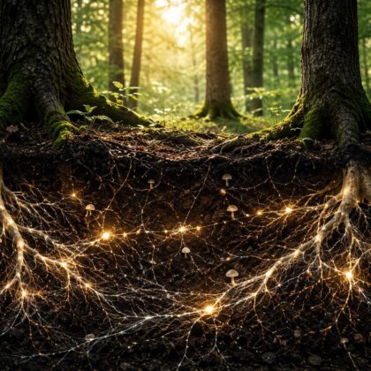 Você já ouviu falar da rede subterrânea que conecta as árvores de uma floresta?